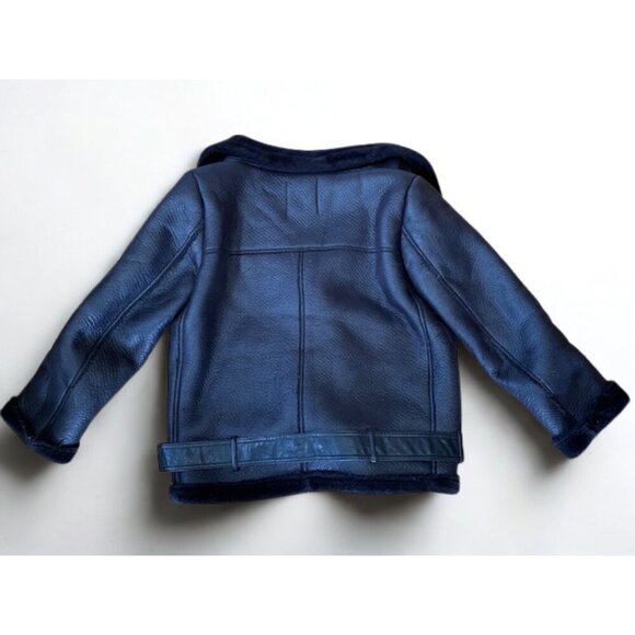 ZARA FAUX FUR & FAUX LEATHER WINTER BIKER JACKET - Picture 9 of 9